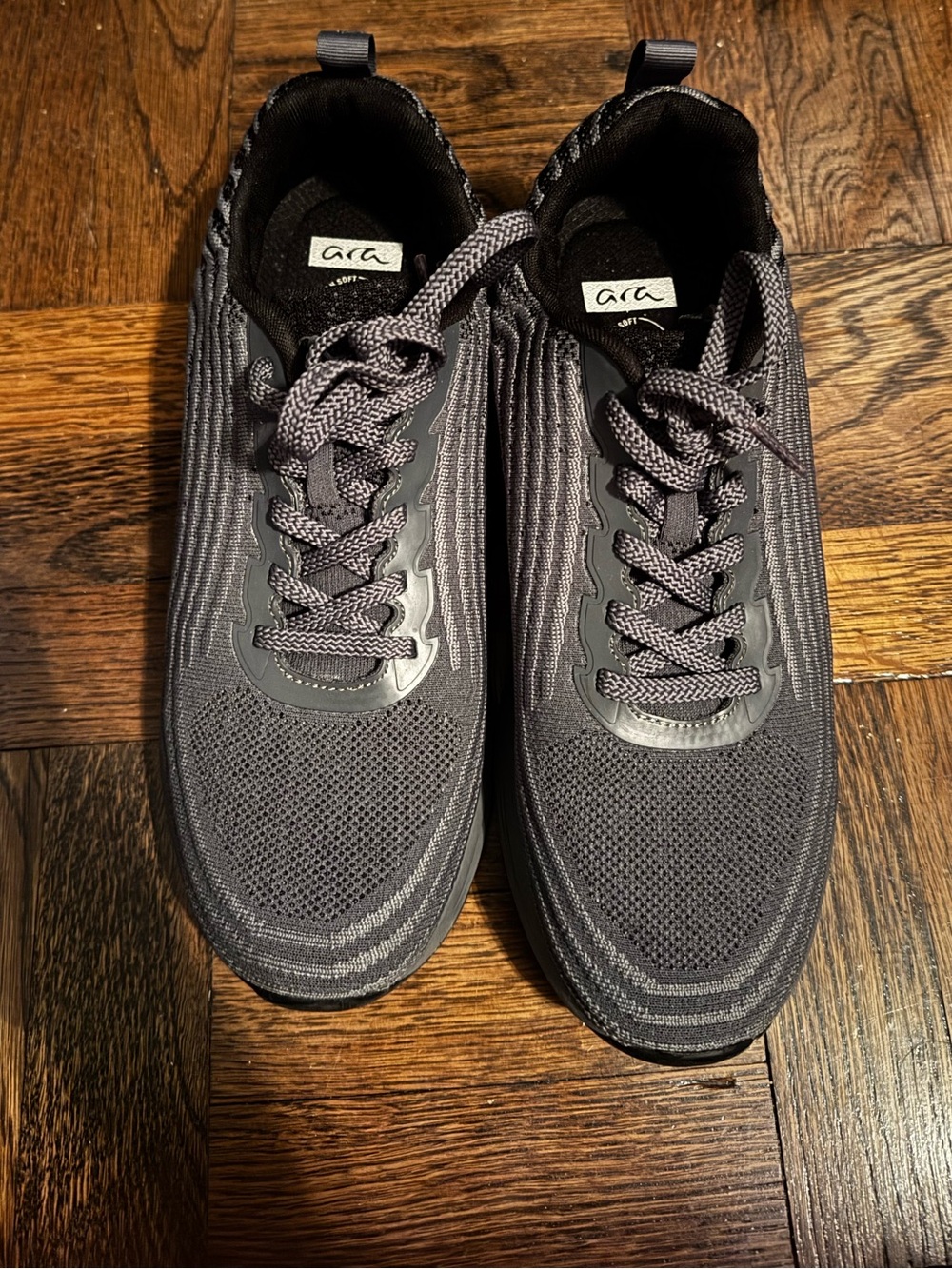 Ara Men’s Athletic Lace-Up Sneakers in Charcoal Gray Size 43 LIKE NEW